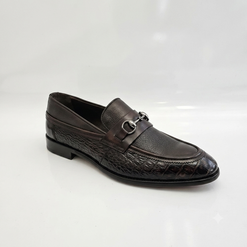 Gucci Brown Leather Horsebit Loafers